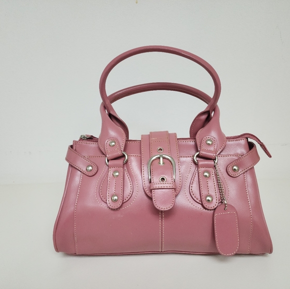 Pink & Raspberry color leather purse - Picture 5 of 7